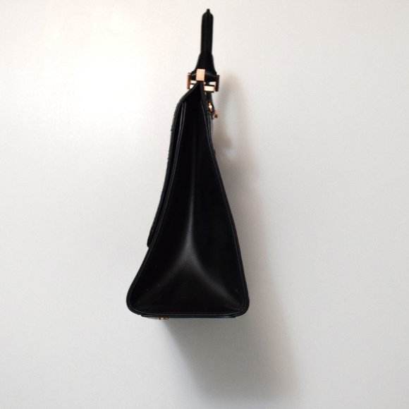 Like New! Leather and Calf Hair Animal Print Ted Baker Handbag - Picture 4 of 11